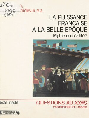 cover image of La Puissance française à la «Belle Époque»